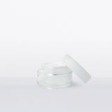 60ml glass jar with white cap